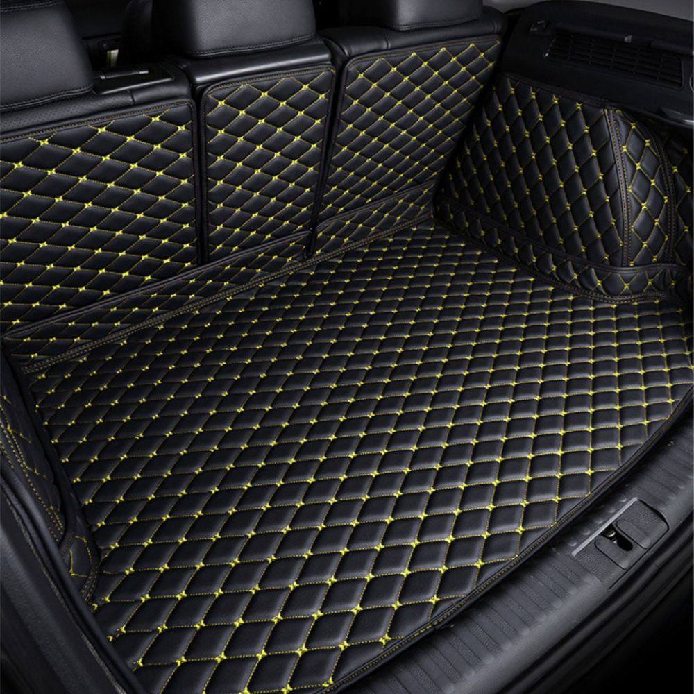 3D Trunk Mat - Black with Yellow Stitching