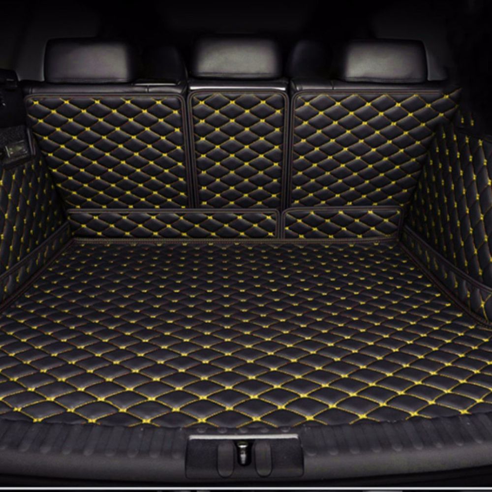 Alternative view of 3D Trunk Mat - Black with Yellow Stitching