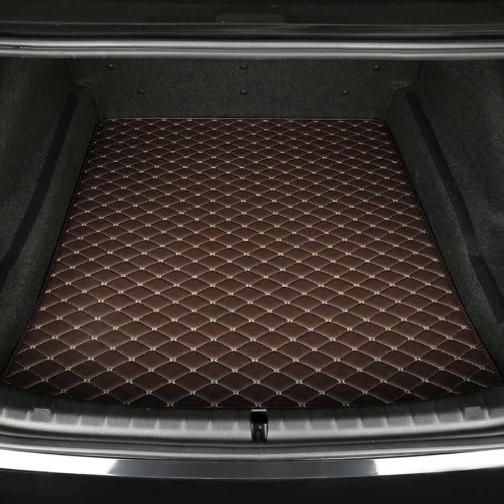 Alternative view of Base Trunk Mat - Mocha with Beige Stitching