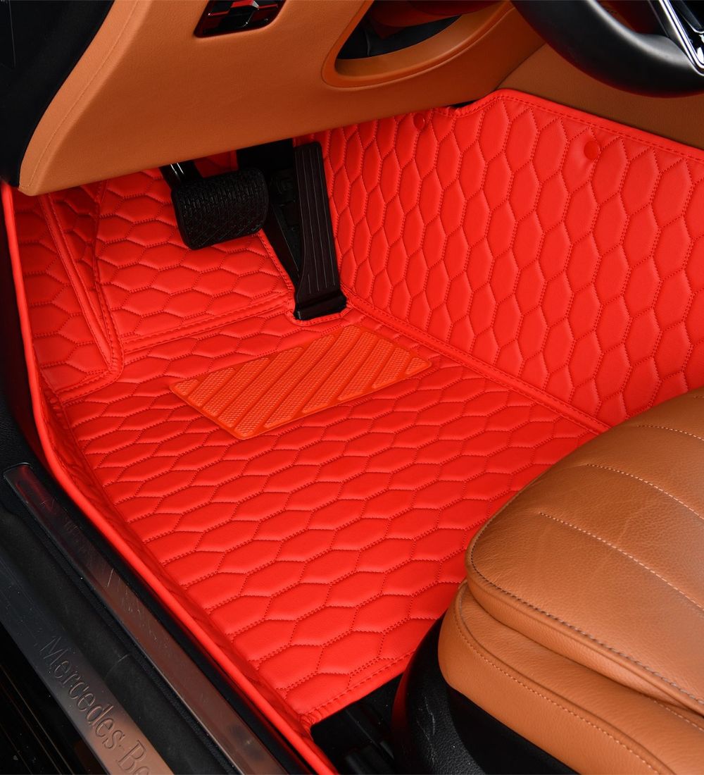 Alternative view of Honeycomb Series - Red - Driver Mat