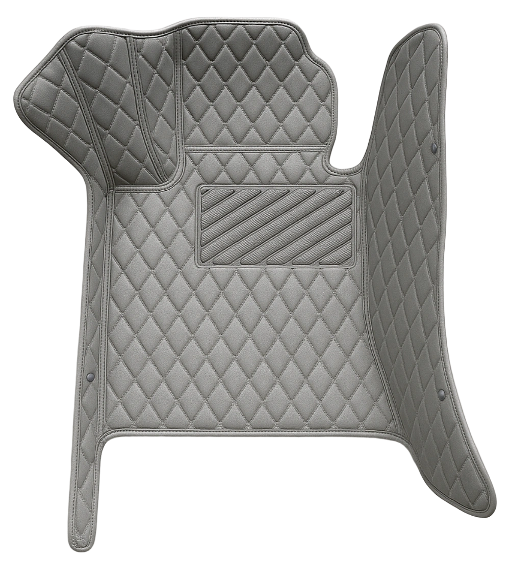Alternative view of Diamond Series - Grey with White Stitching - Driver Mat